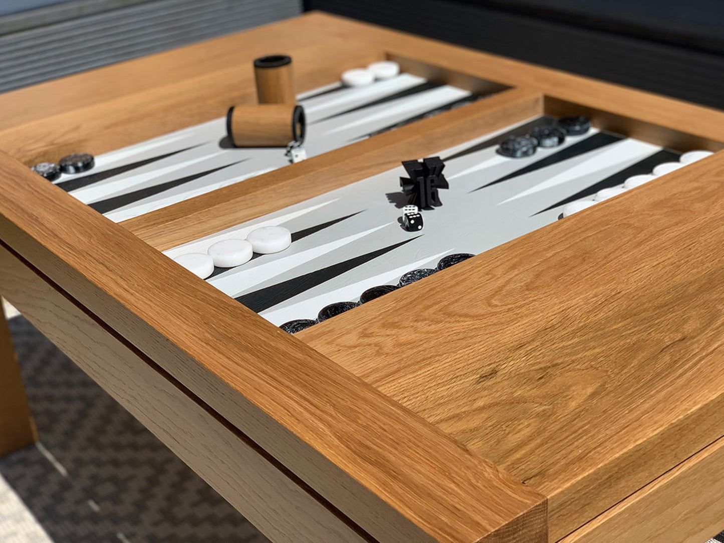 Morrison Oak Backgammon Table