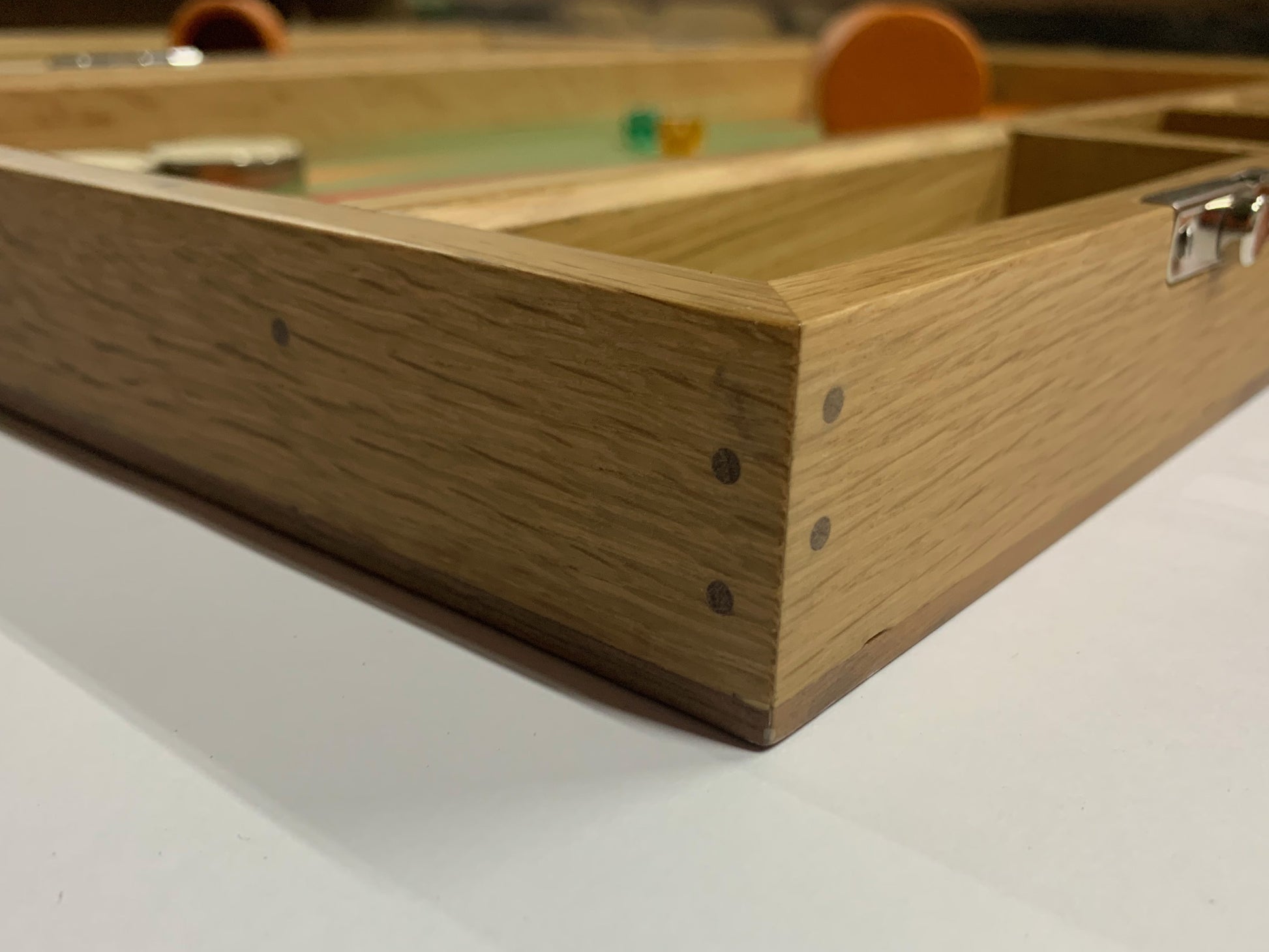 Oak backgammon board